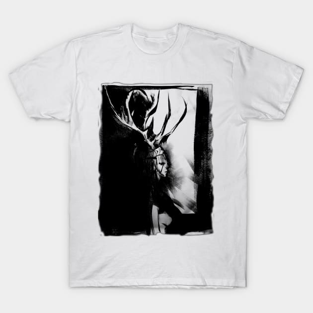 ANTLERS HELP ME THINK T-Shirt by SeanDDesign